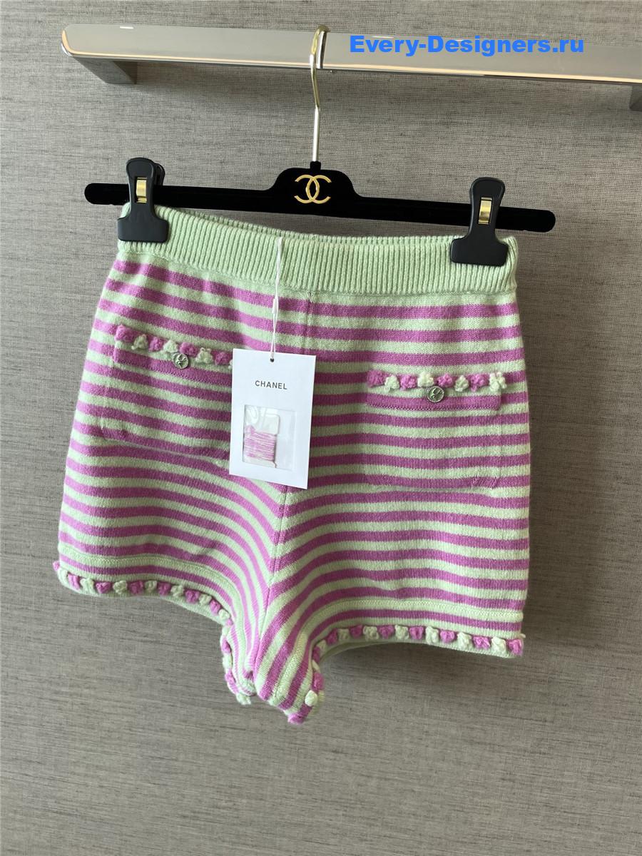 Ch**el pink stripe shorts