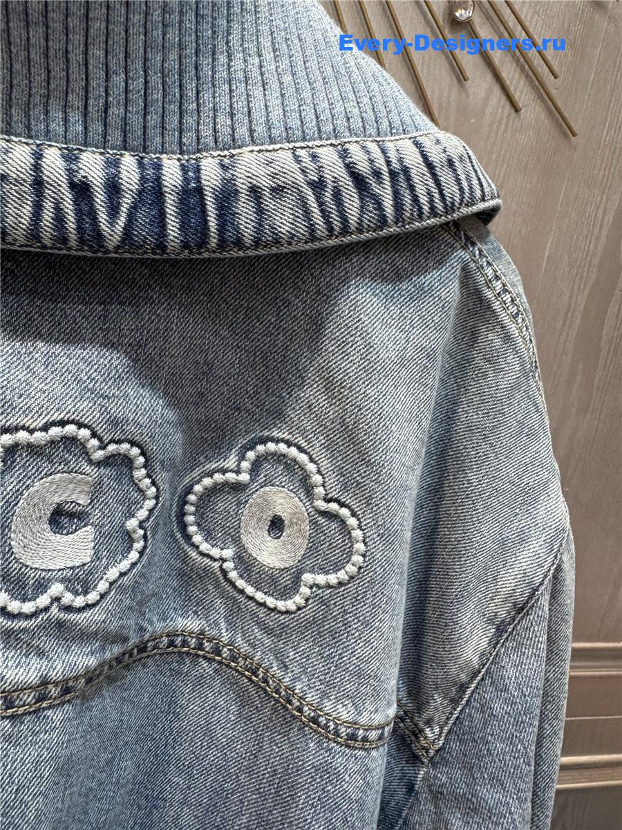 Ch**el embroidered denim blouson