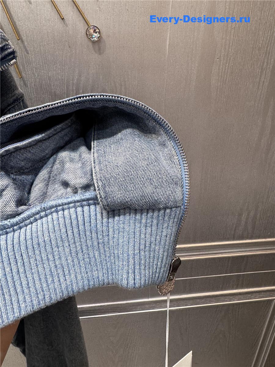 Ch**el embroidered denim blouson