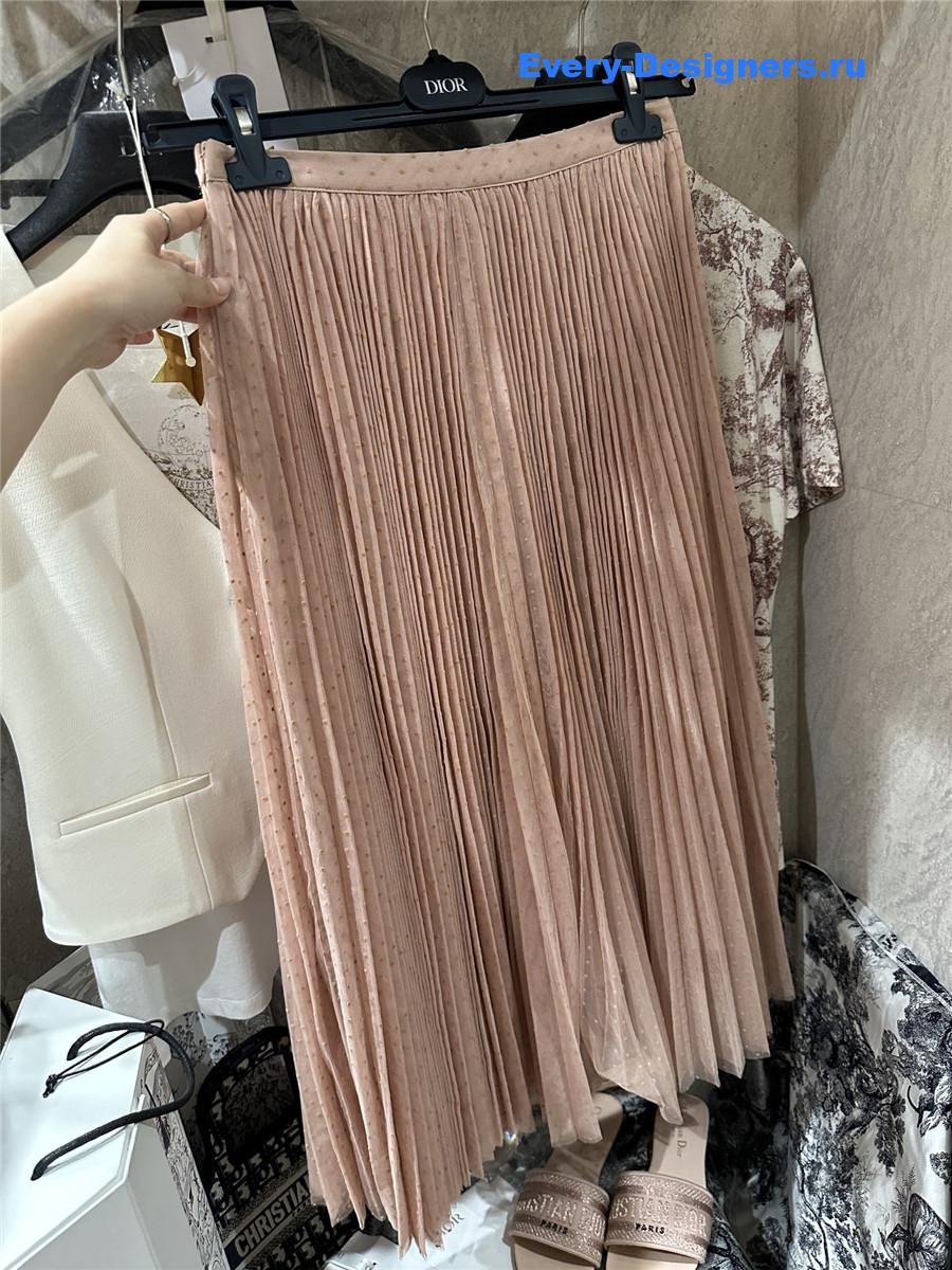 D10r pink polka dot tulle skirt