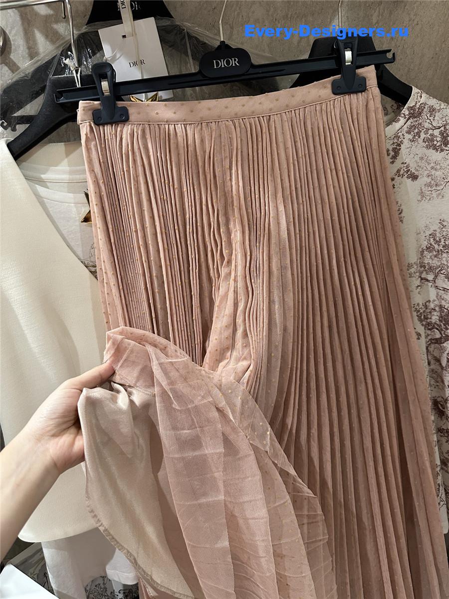 D10r pink polka dot tulle skirt