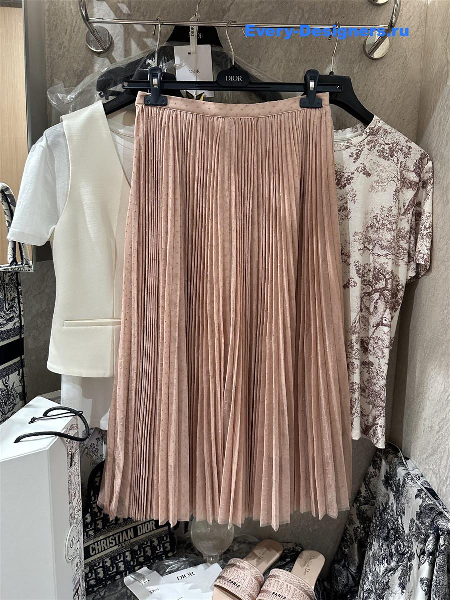 D10r pink polka dot tulle skirt