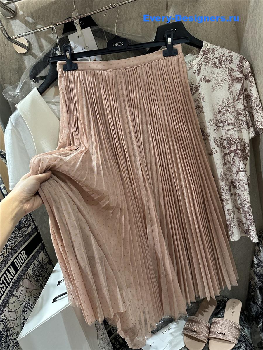 D10r pink polka dot tulle skirt