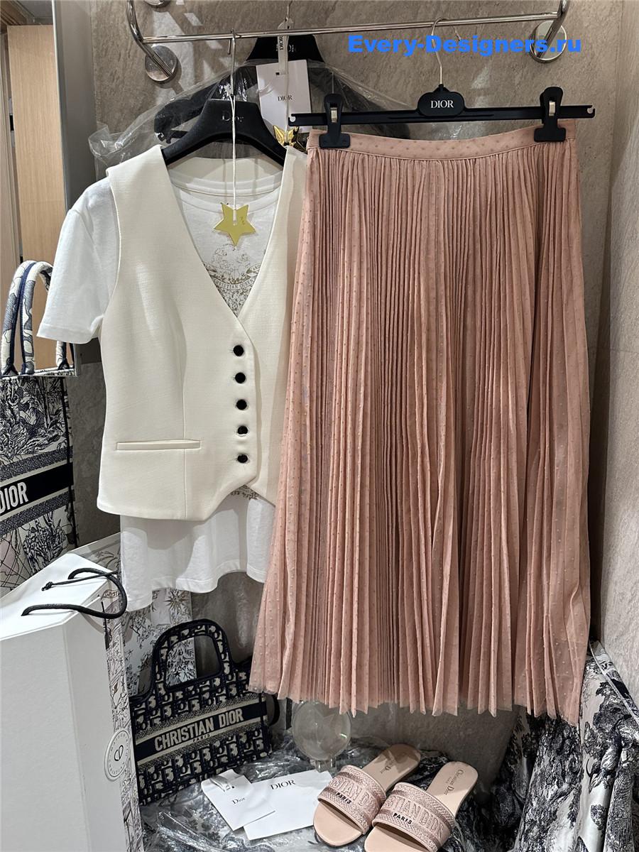 D10r pink polka dot tulle skirt