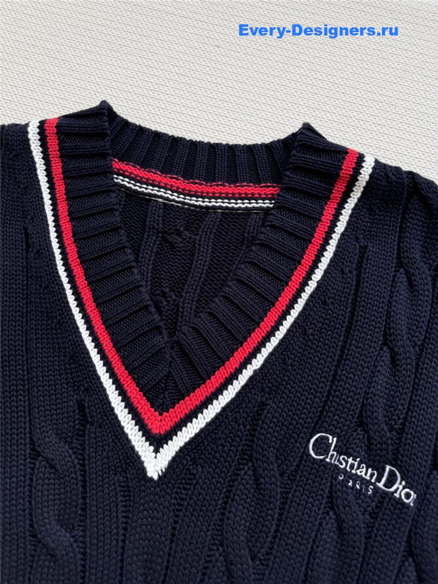 D10r navy blue vibe oversized sweater vest