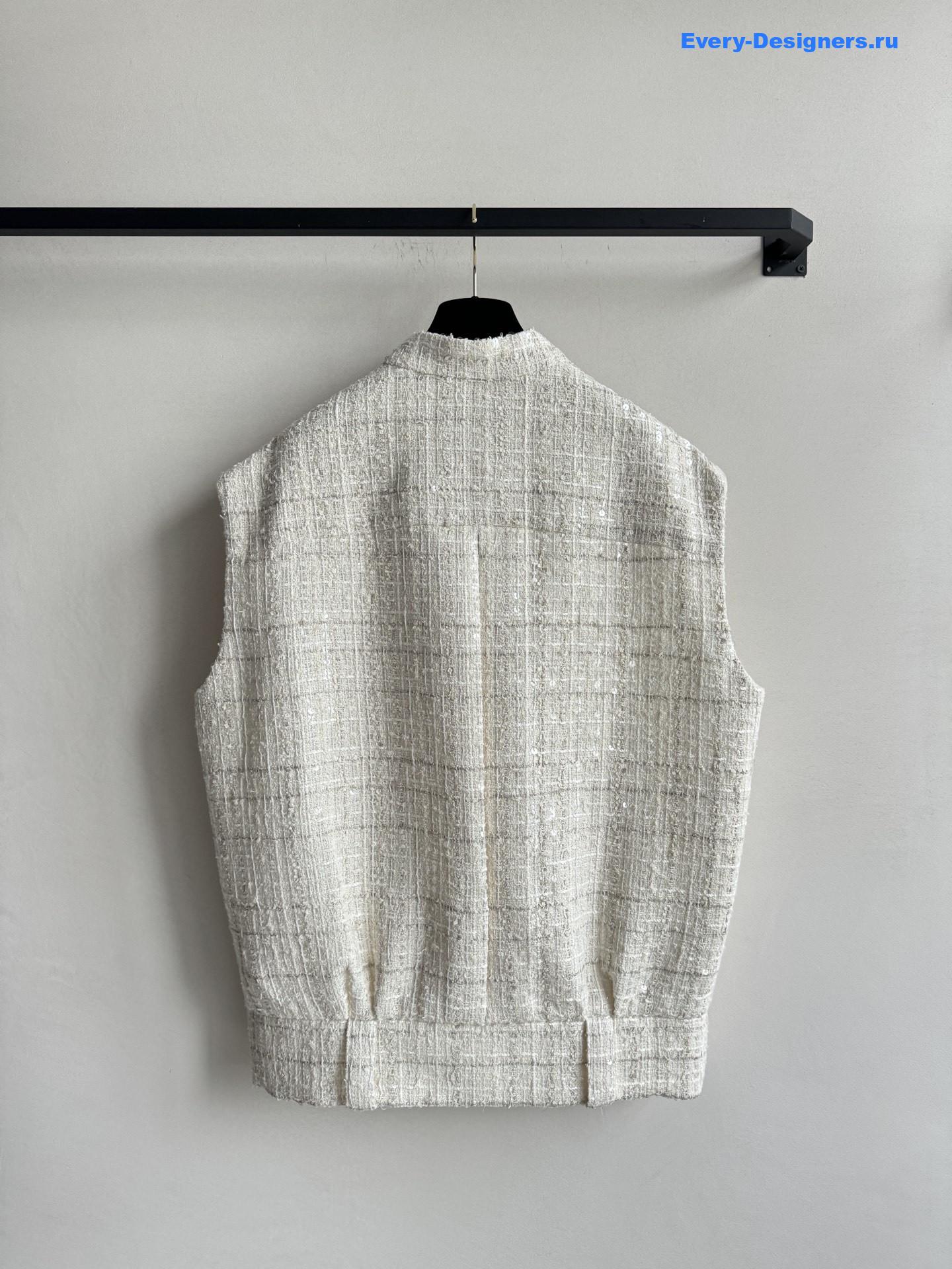Ch**el tweed sequin vest