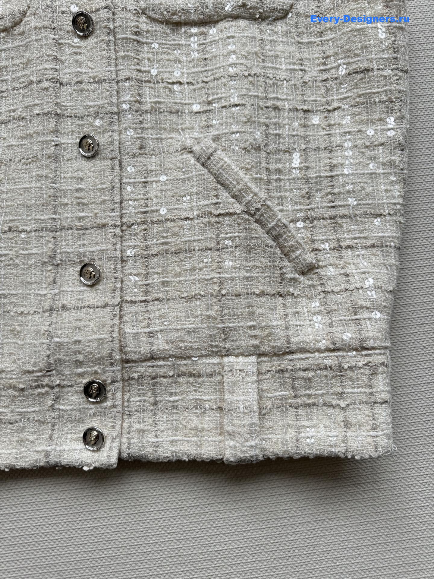 Ch**el tweed sequin vest