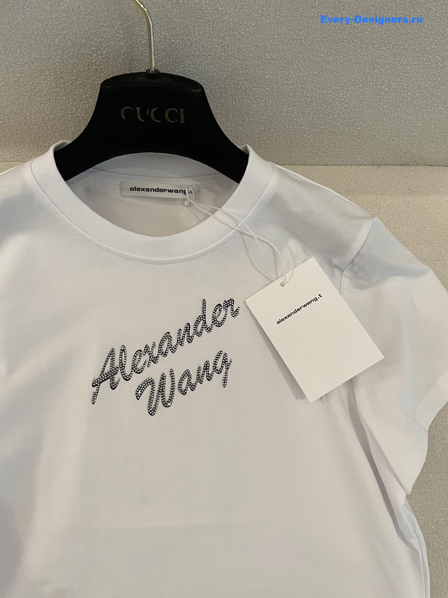 A1exa*der wang white crystal tee