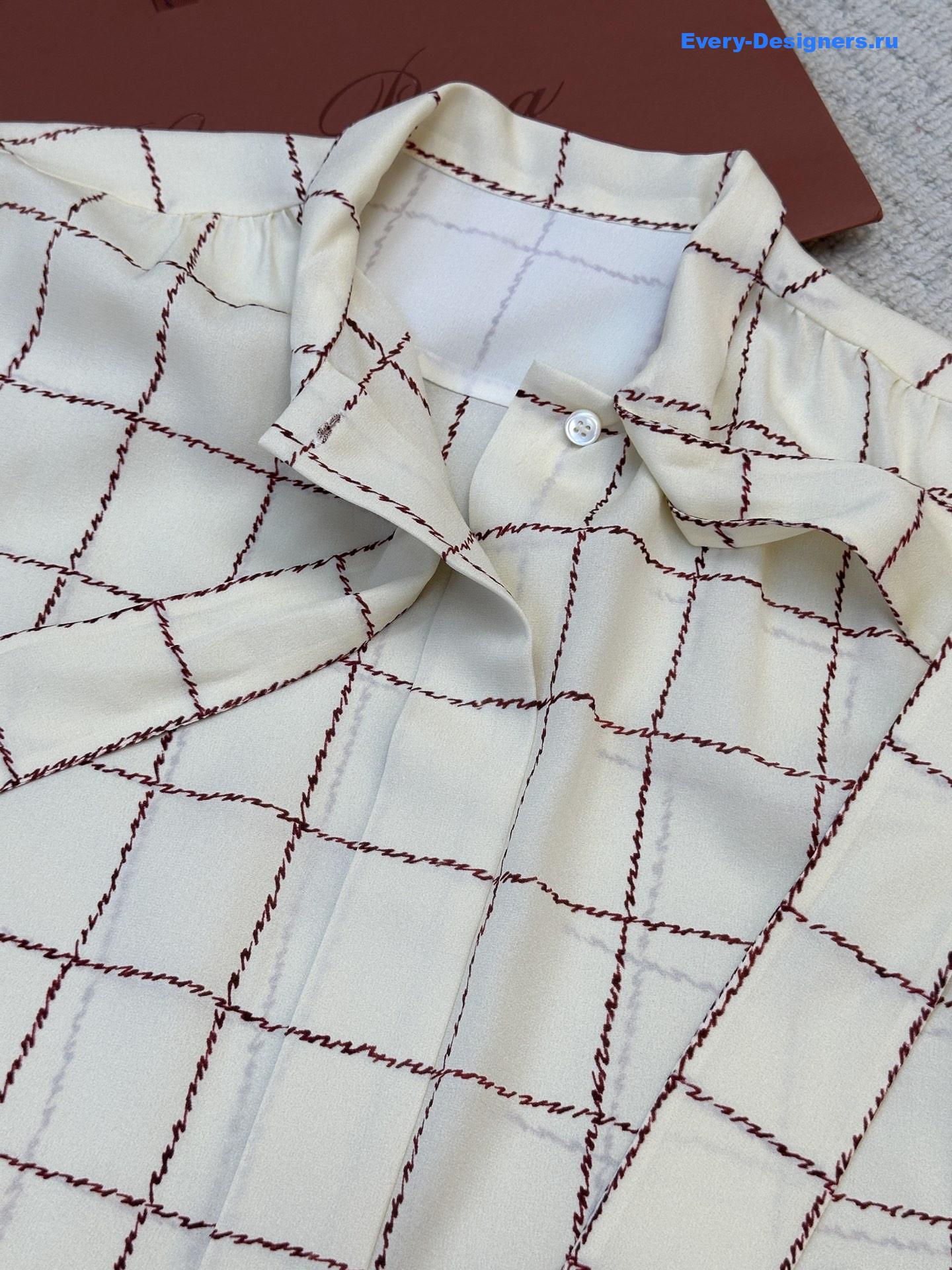 L0r0 P1ana silk check shirt