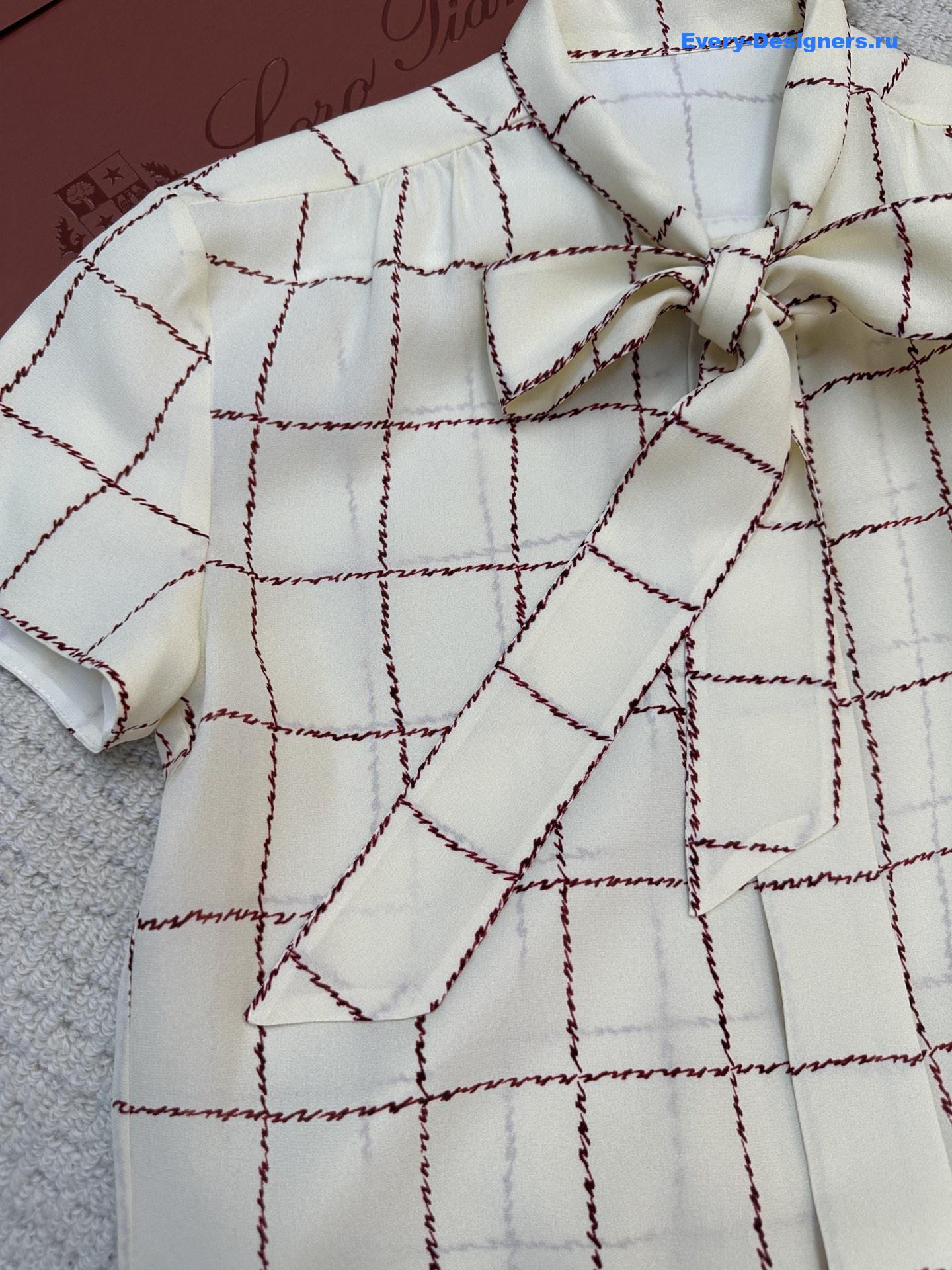 L0r0 P1ana silk check shirt