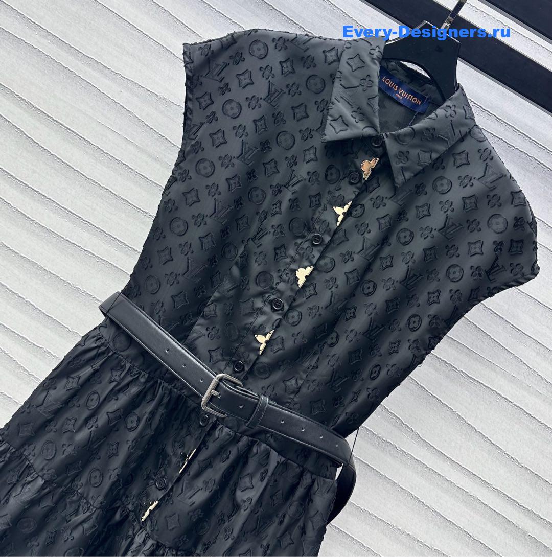 l0vis Vvtt0n black short-sleeved shirt dress