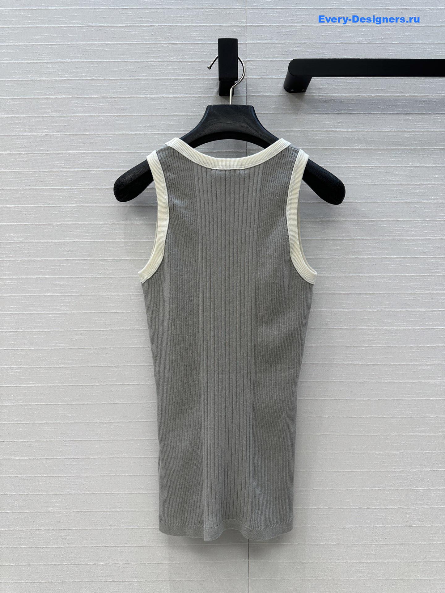 Ch**el grey silk camisole