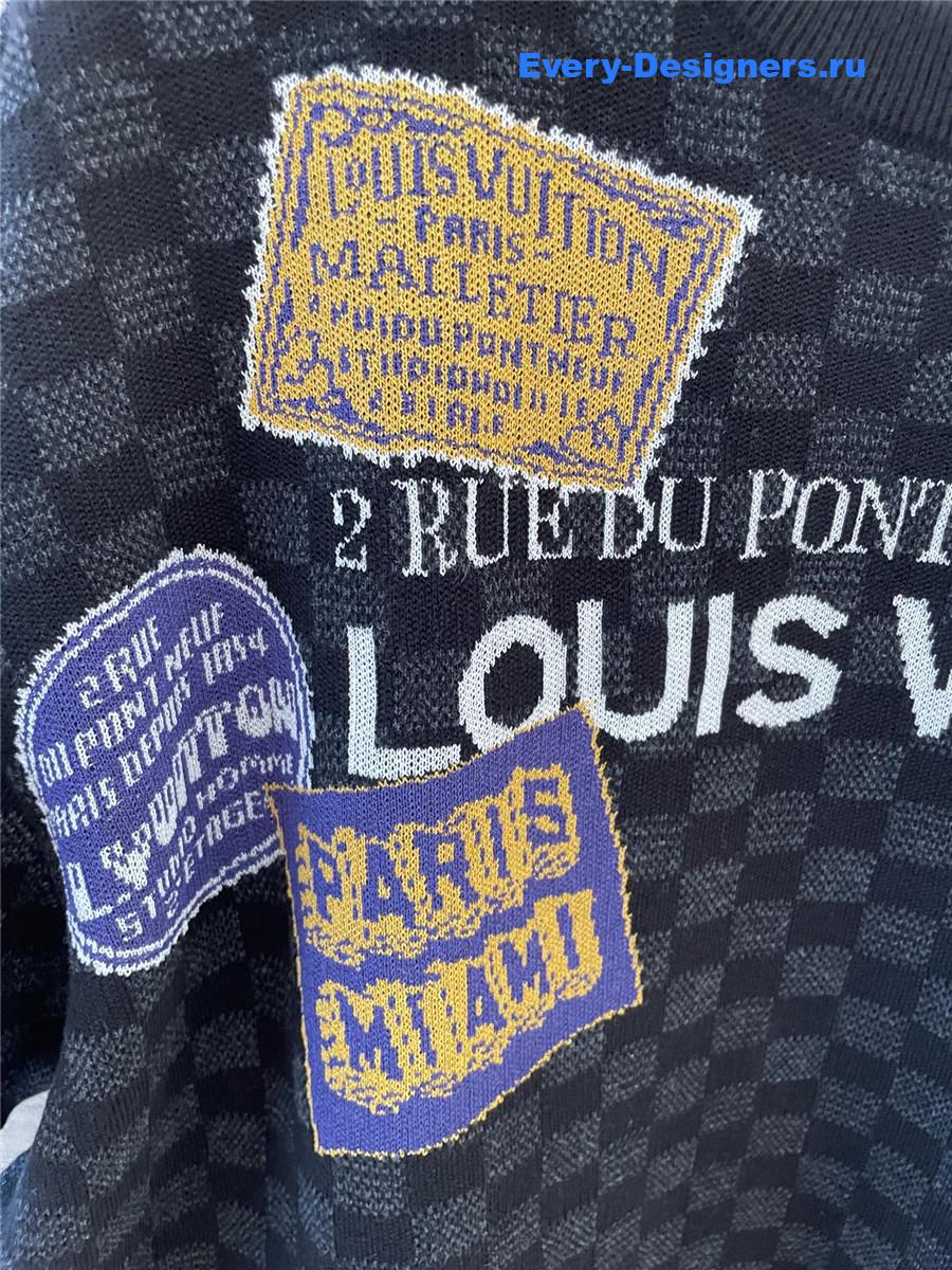 l0vis Vvtt0n damier crew neck short-sleeve