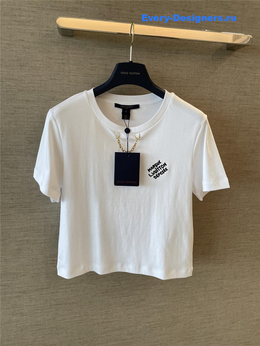 l0vis Vvtt0n embroidered crop top