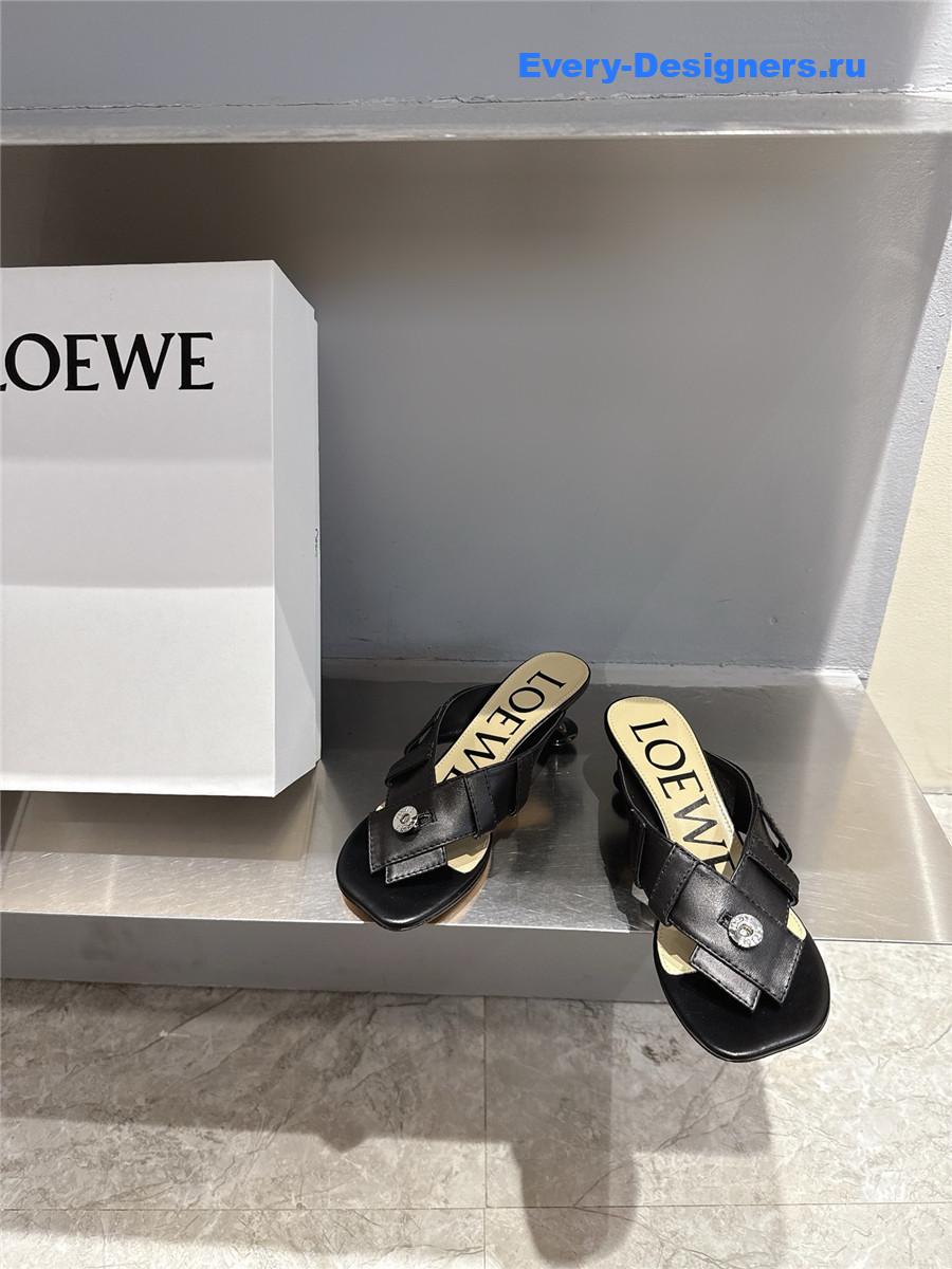L0ew* toy panta black sandals