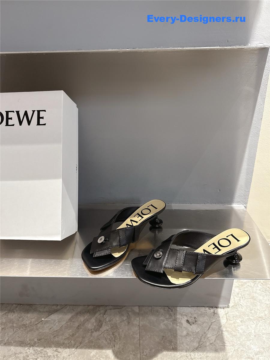 L0ew* toy panta black sandals