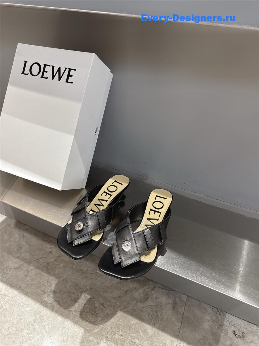 L0ew* toy panta black sandals