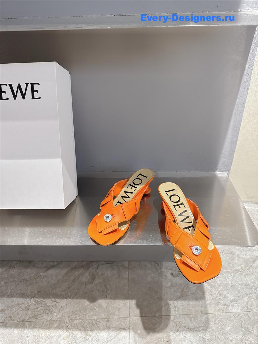 L0ew* toy panta orange sandals