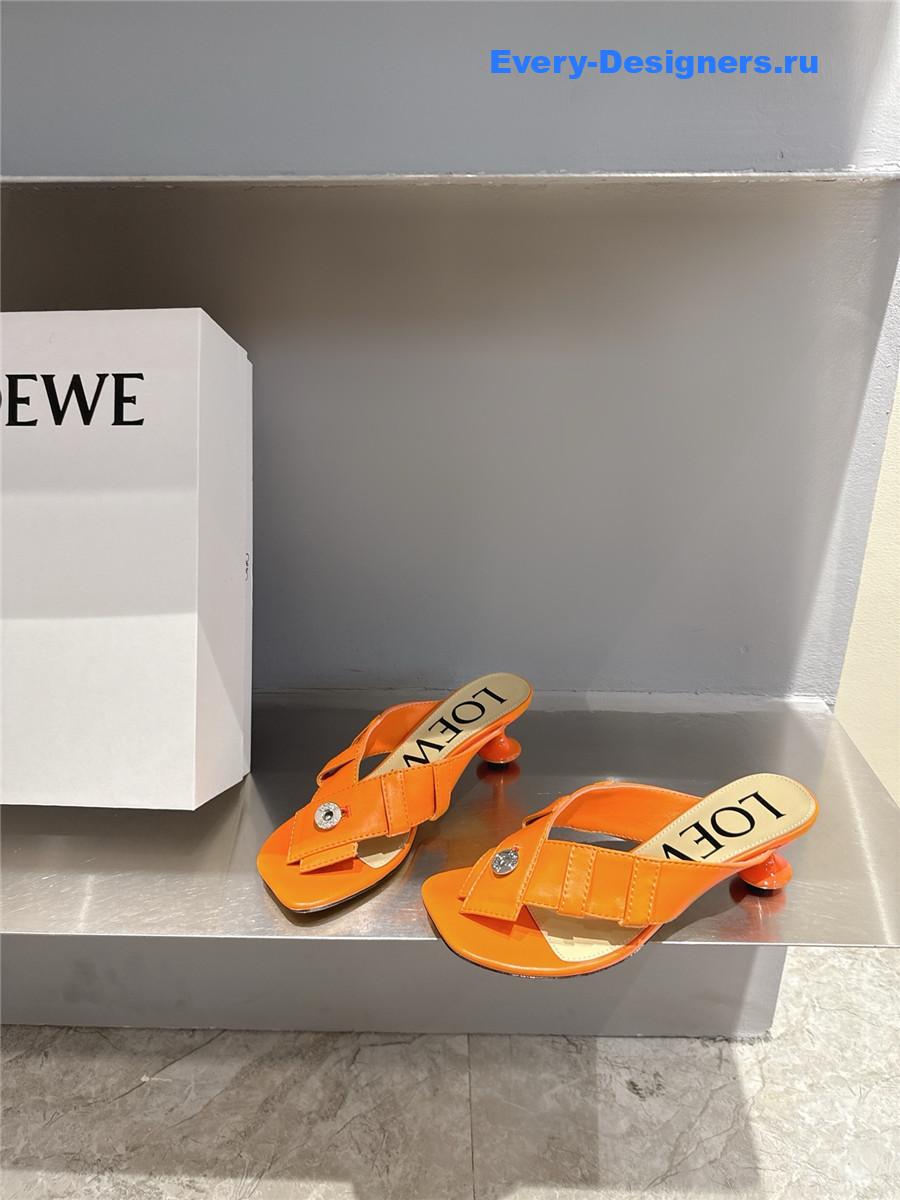 L0ew* toy panta orange sandals
