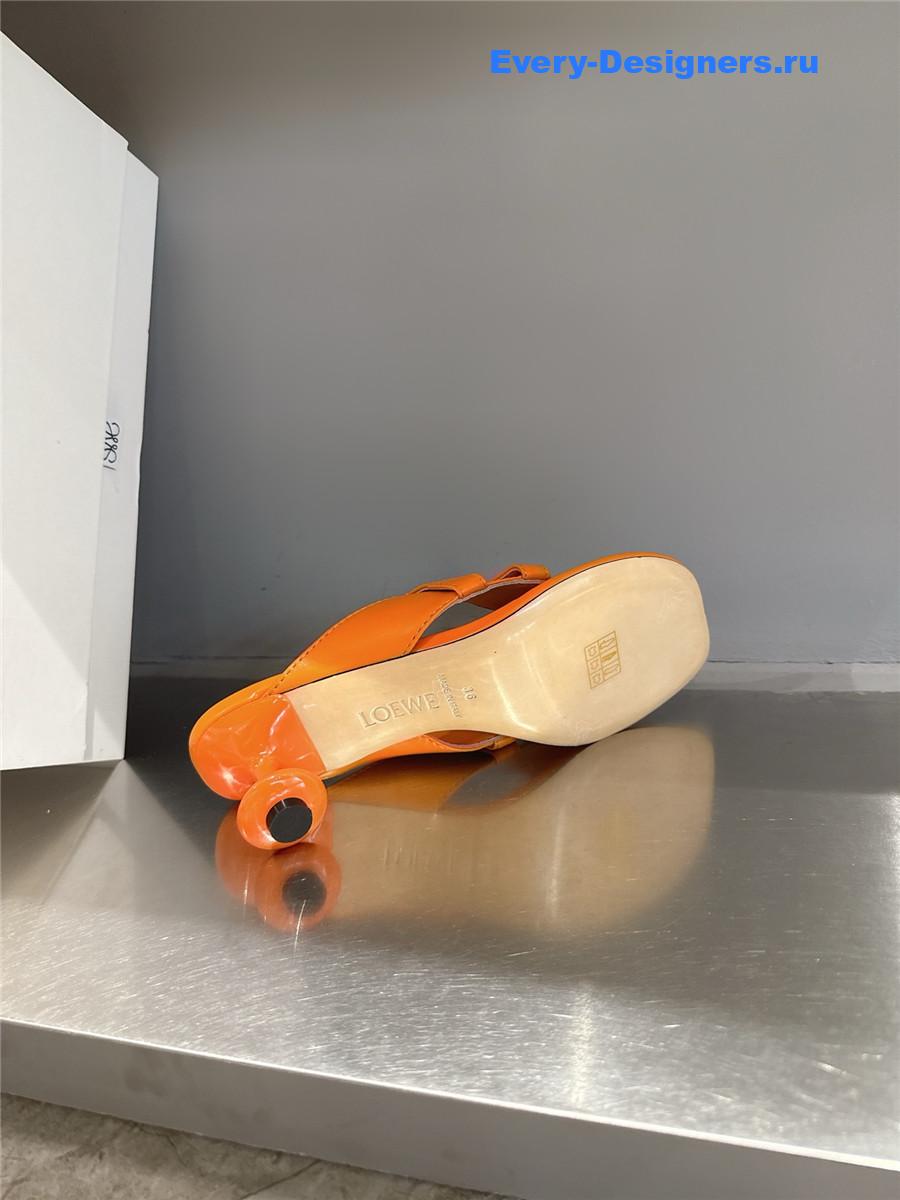 L0ew* toy panta orange sandals