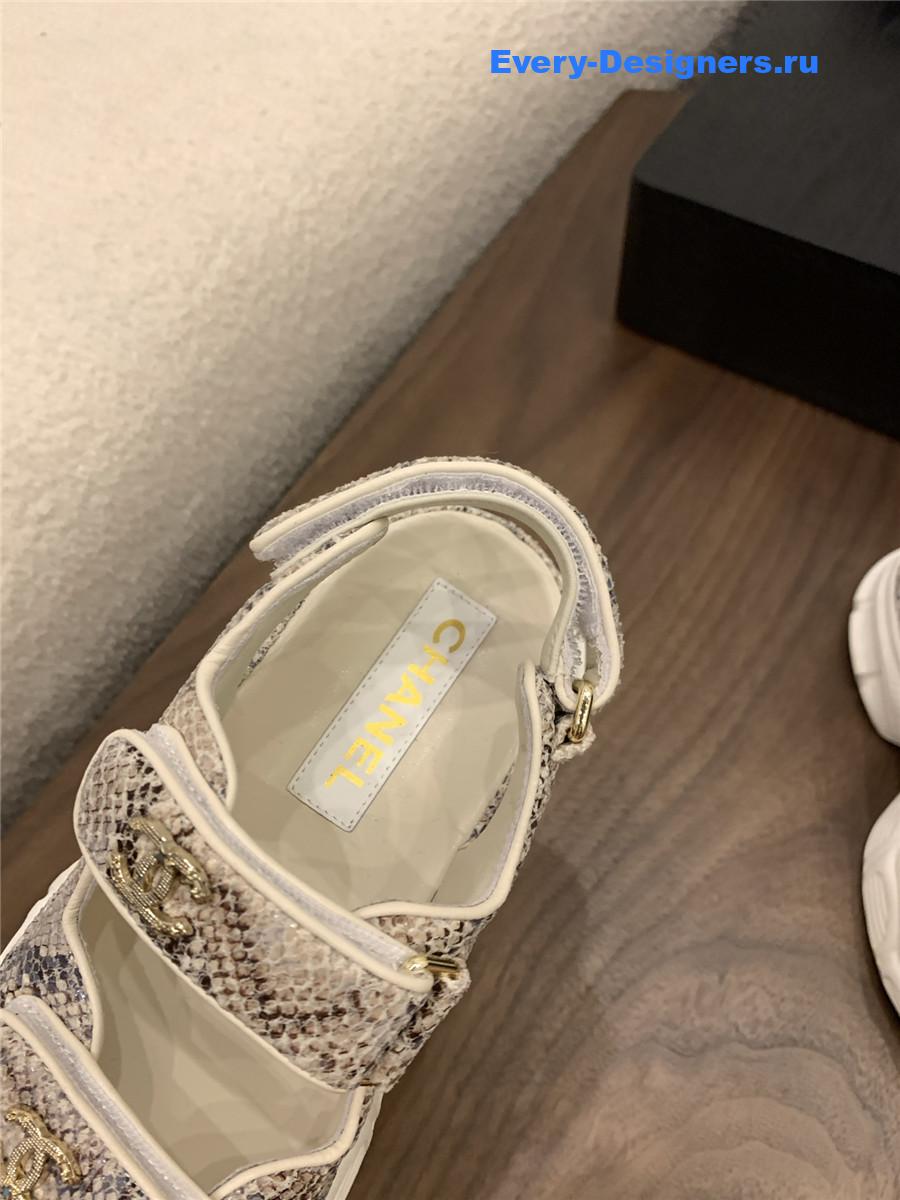 Ch**el snake skin platform sandals