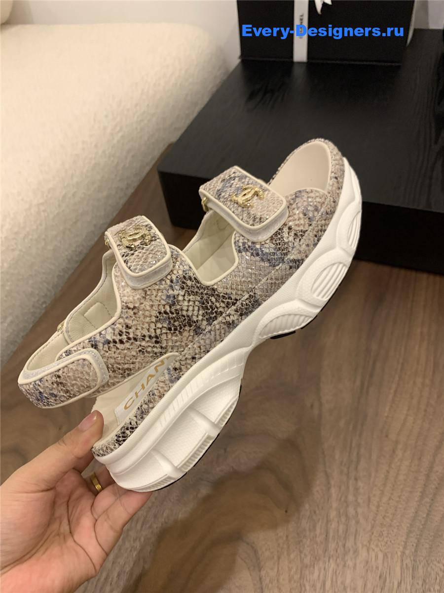 Ch**el snake skin platform sandals