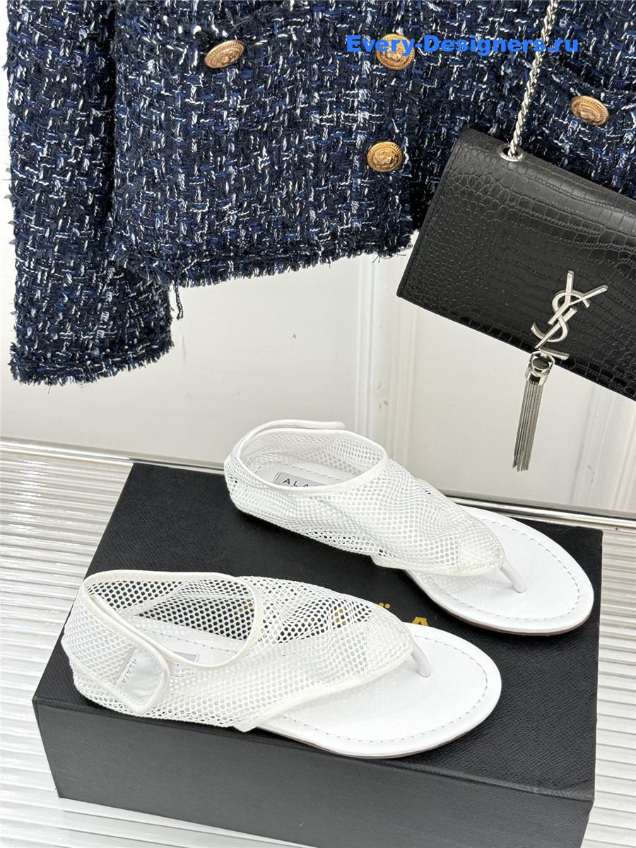 Alaïa White Flex Mesh Sandals