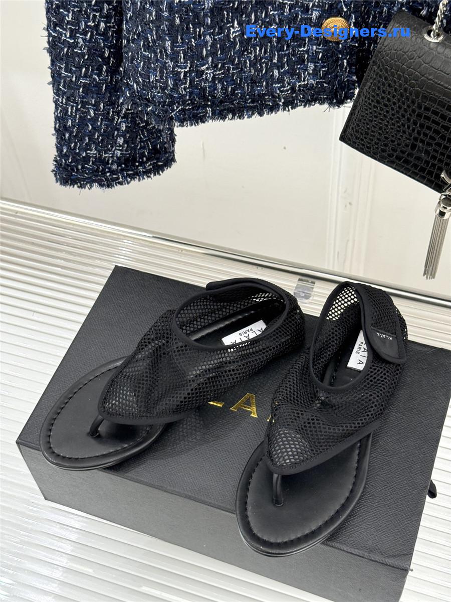 Alaïa Black Flex Mesh Sandals
