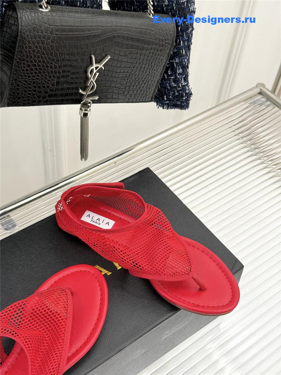 Alaïa Red Flex Mesh Sandals