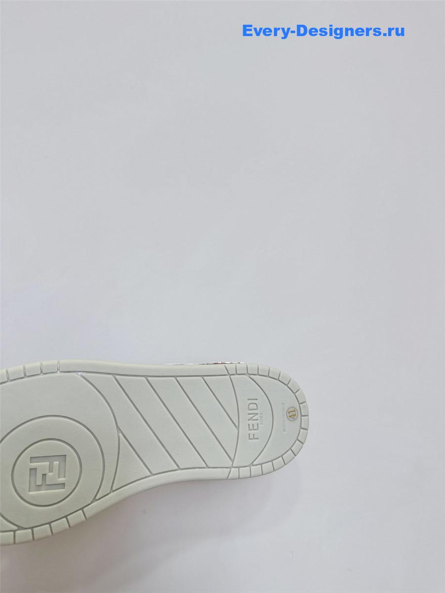 F**di match black leather sneakers