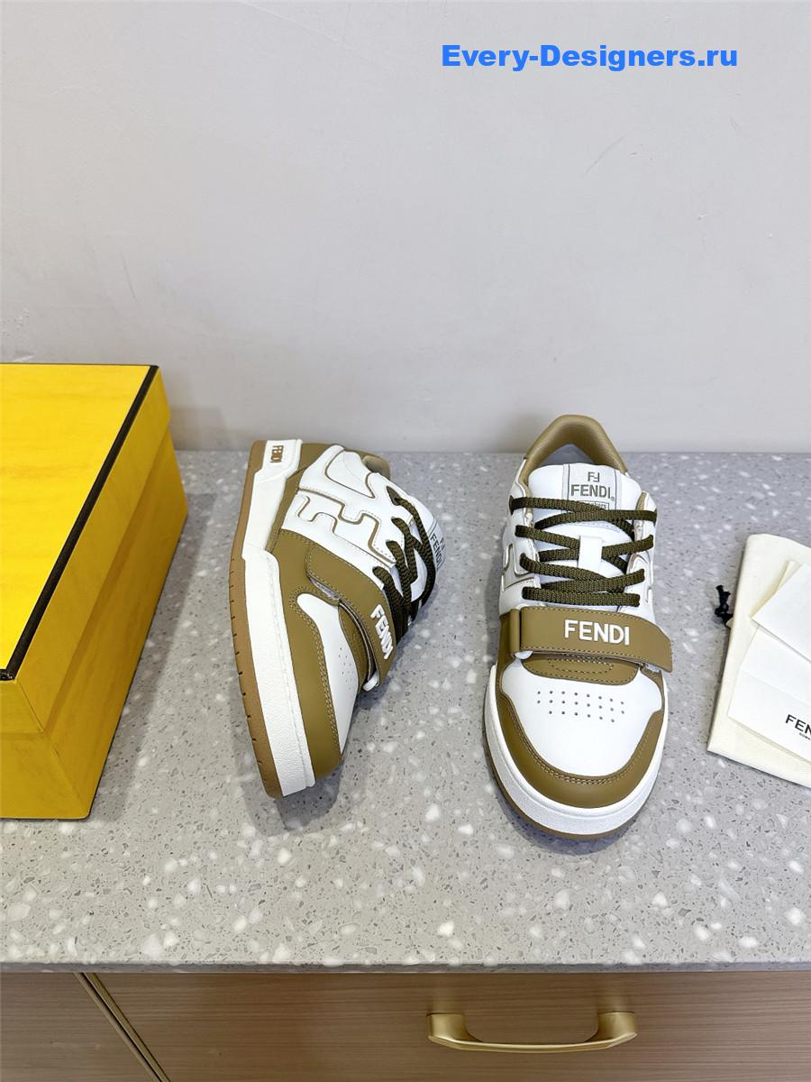 F**di match green platform sneakers