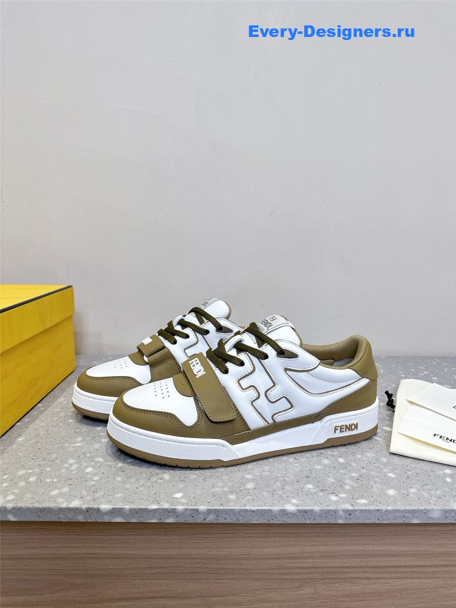 F**di match green platform sneakers