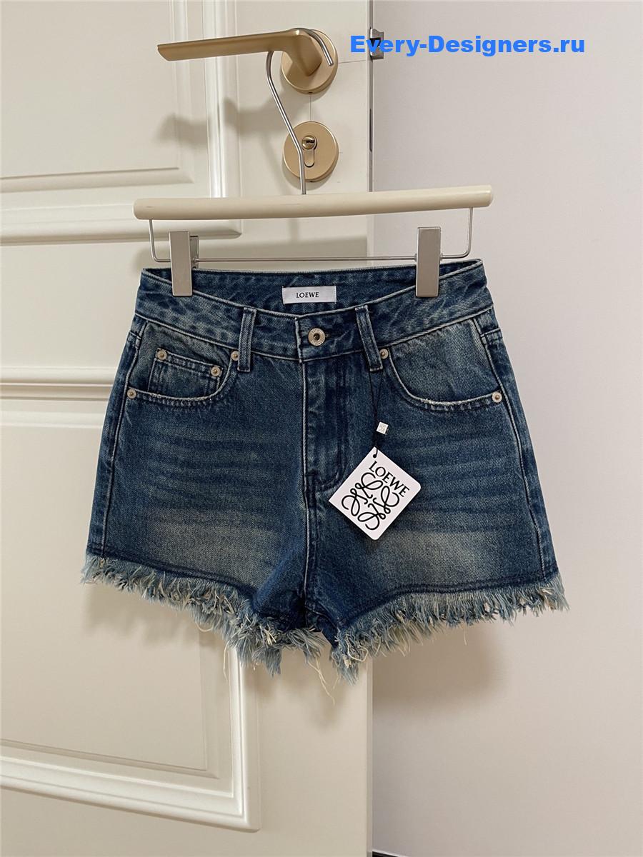 L0ew* anagram denim shorts
