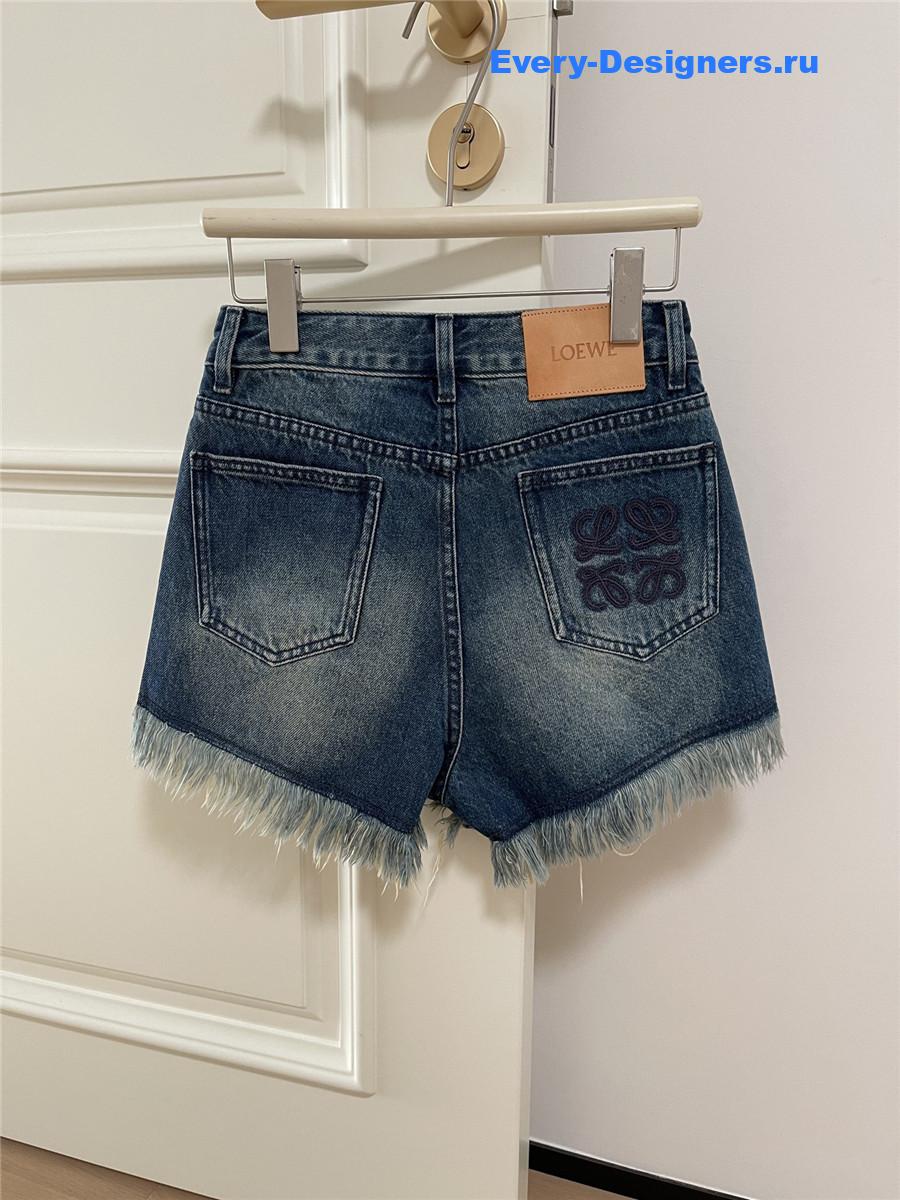 L0ew* anagram denim shorts