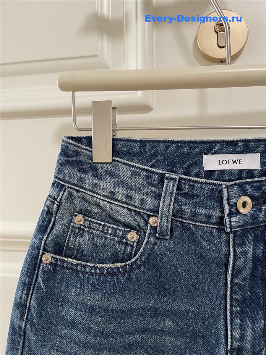 L0ew* anagram denim shorts