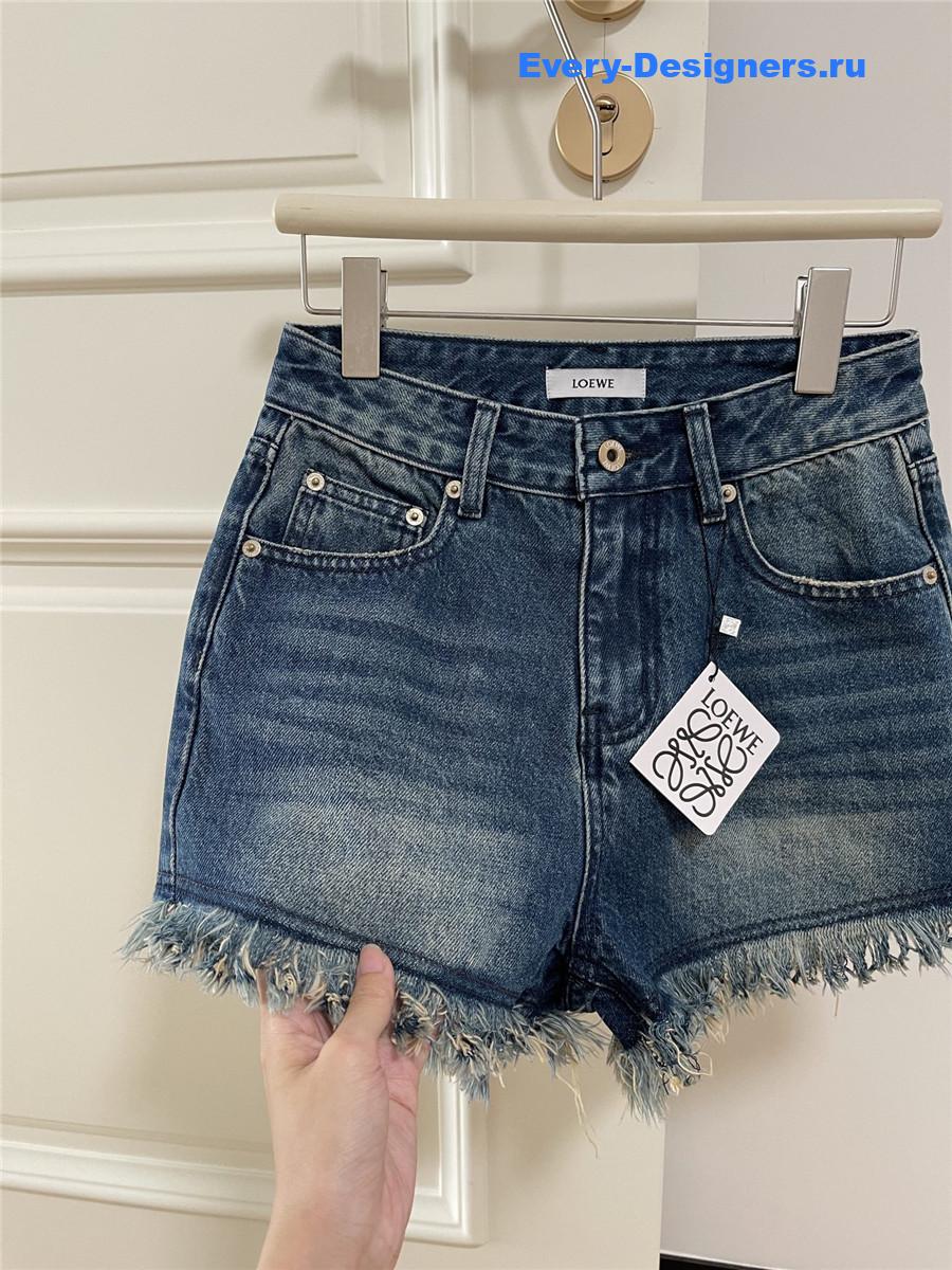 L0ew* anagram denim shorts