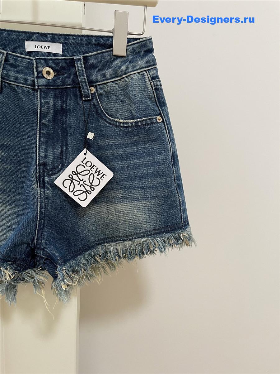 L0ew* anagram denim shorts
