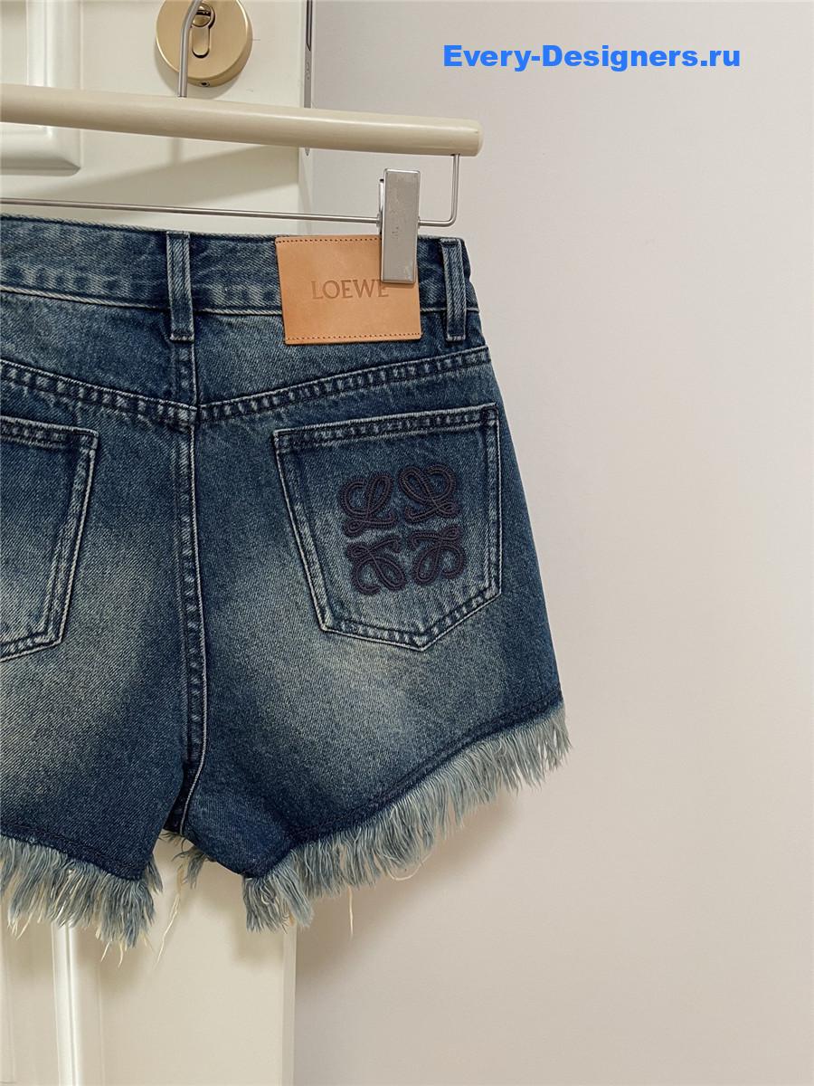 L0ew* anagram denim shorts