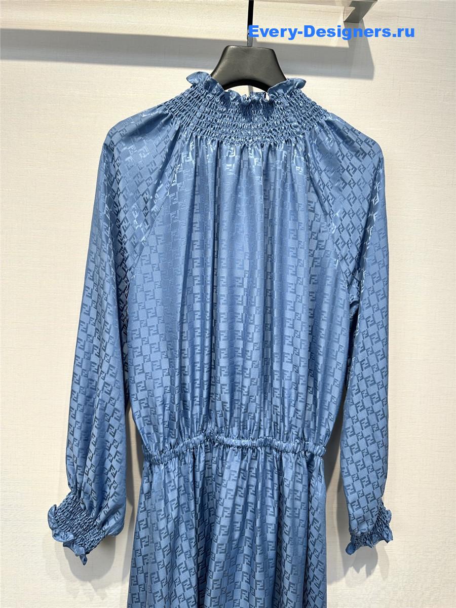F**di ff blue silk dress