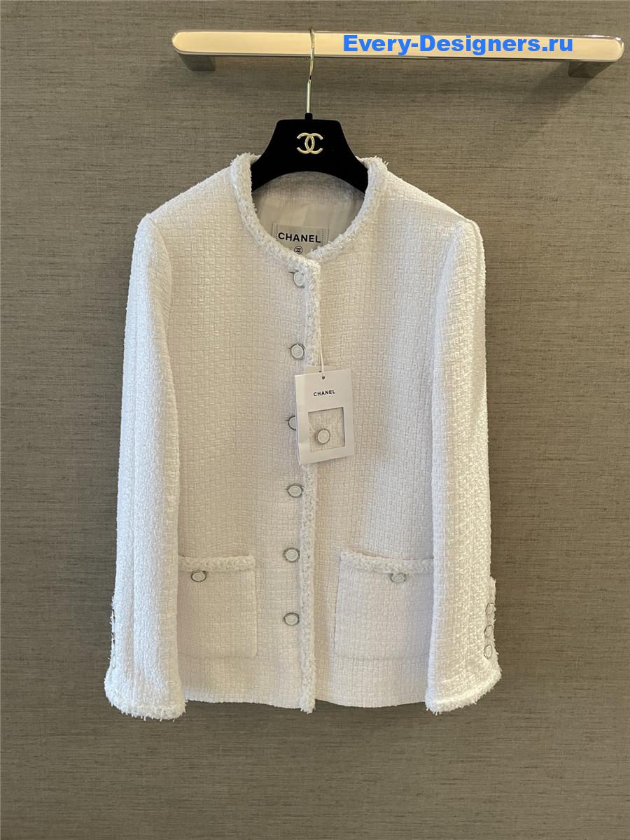 Ch**el white tweed jacket