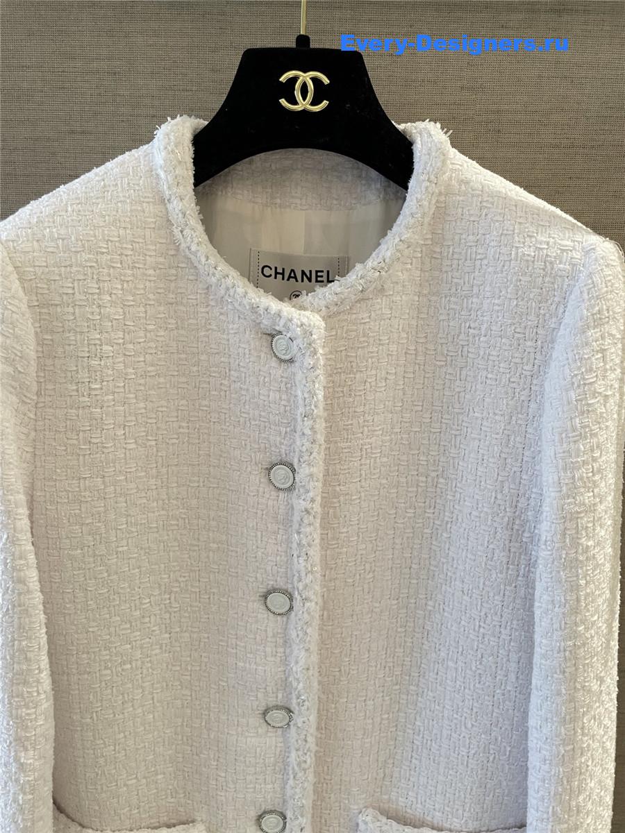 Ch**el white tweed jacket