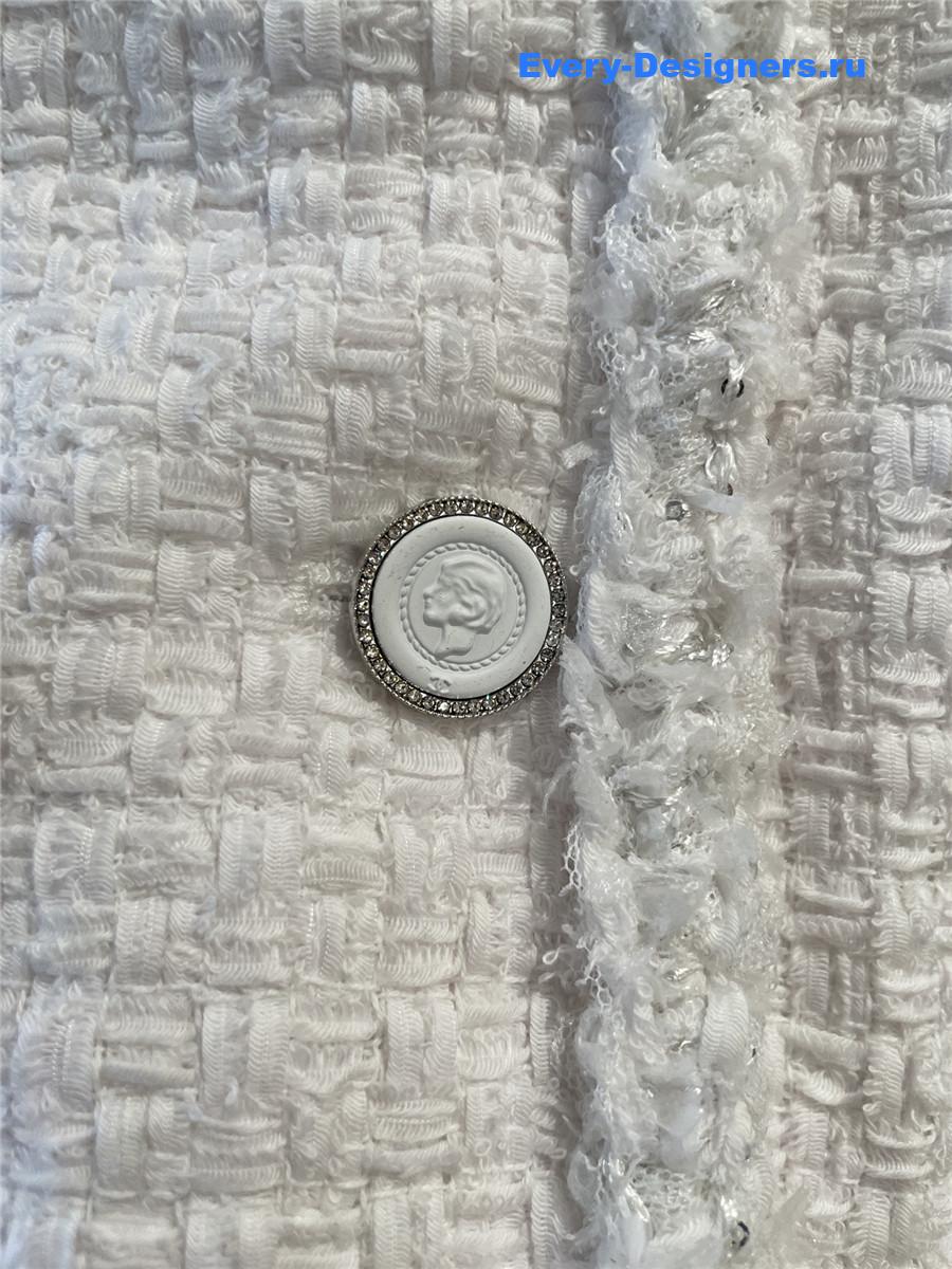 Ch**el white tweed jacket