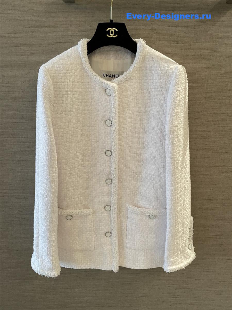 Ch**el white tweed jacket
