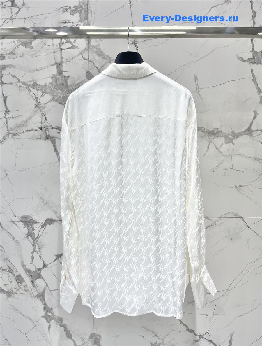 F**di logo print silk shirt set