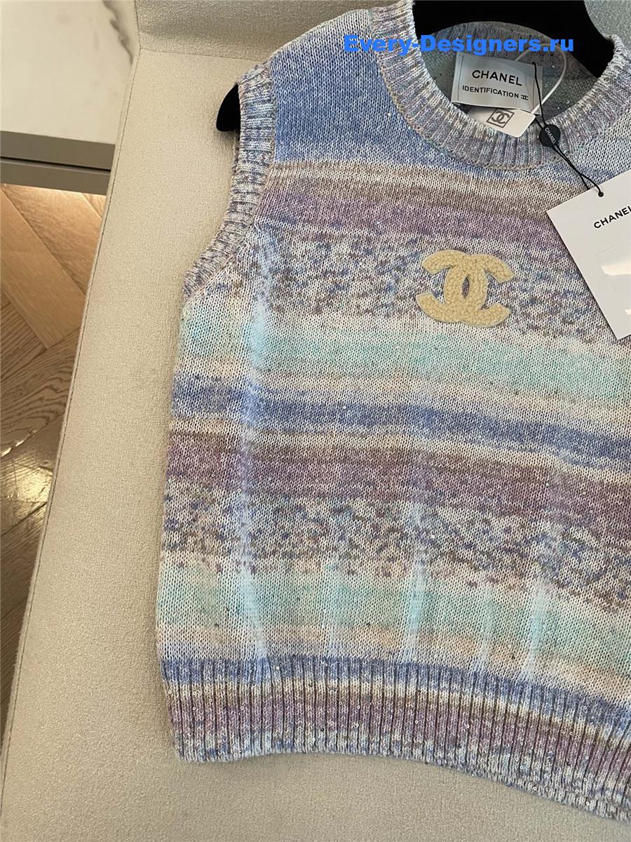 Ch**el rainbow sequin vest