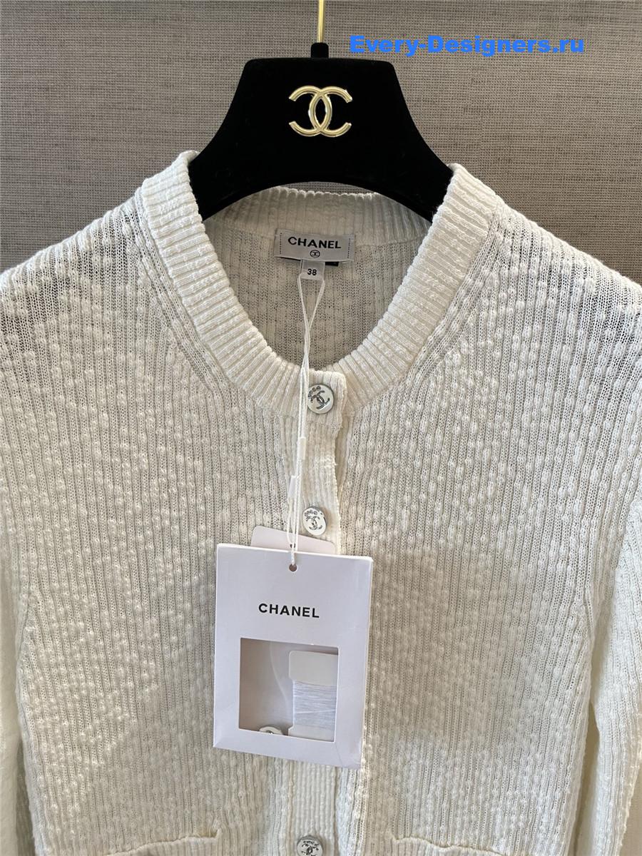 Ch**el coco beach white cardigan