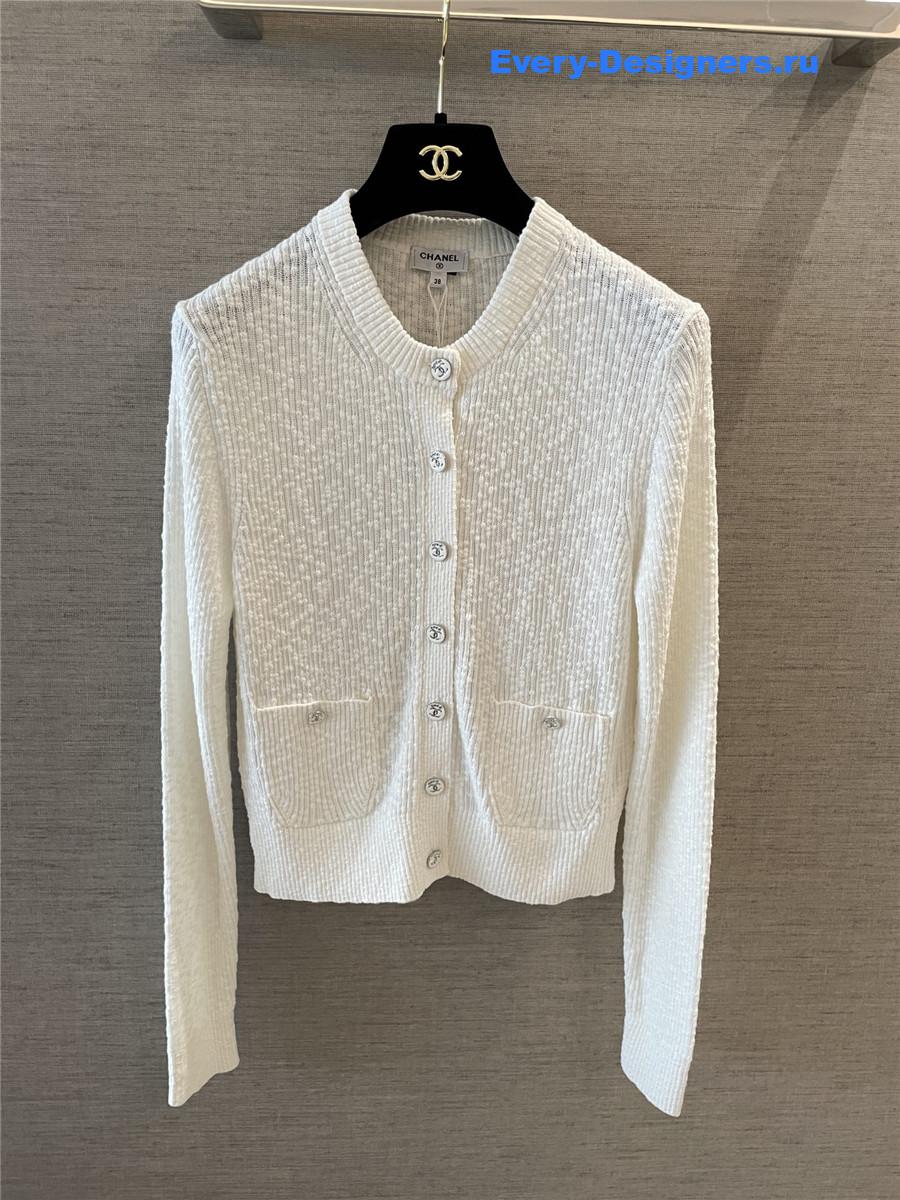Ch**el coco beach white cardigan