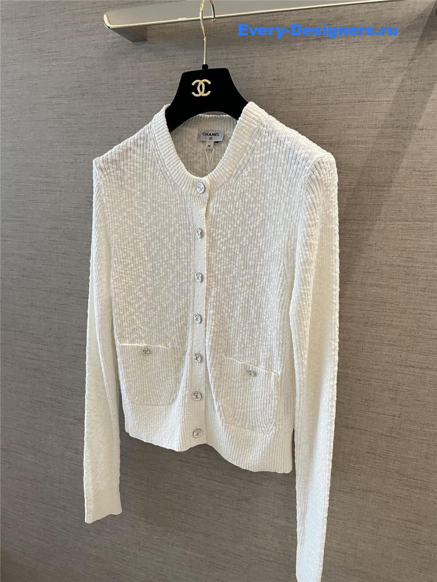 Ch**el coco beach white cardigan