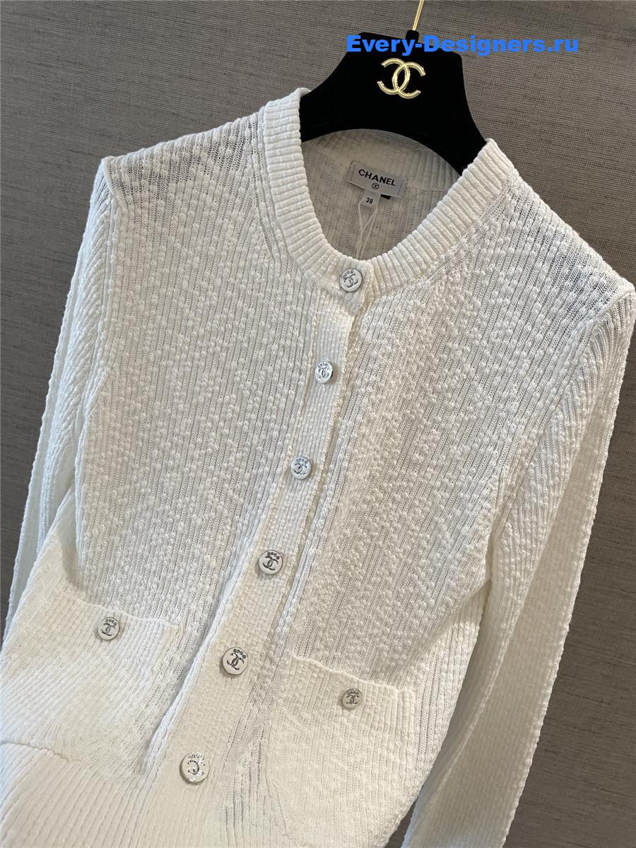 Ch**el coco beach white cardigan