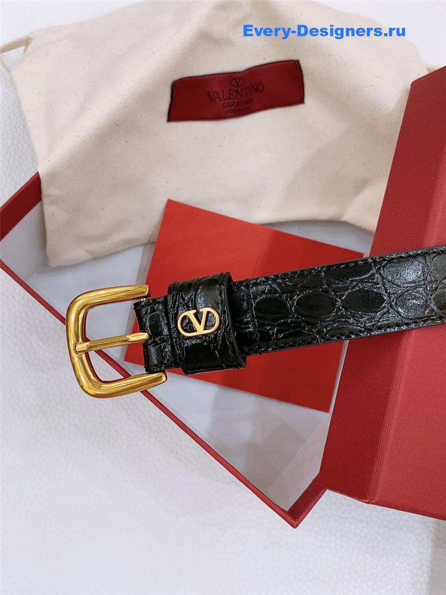Va1e*ntin0 garavani vlogo belt black